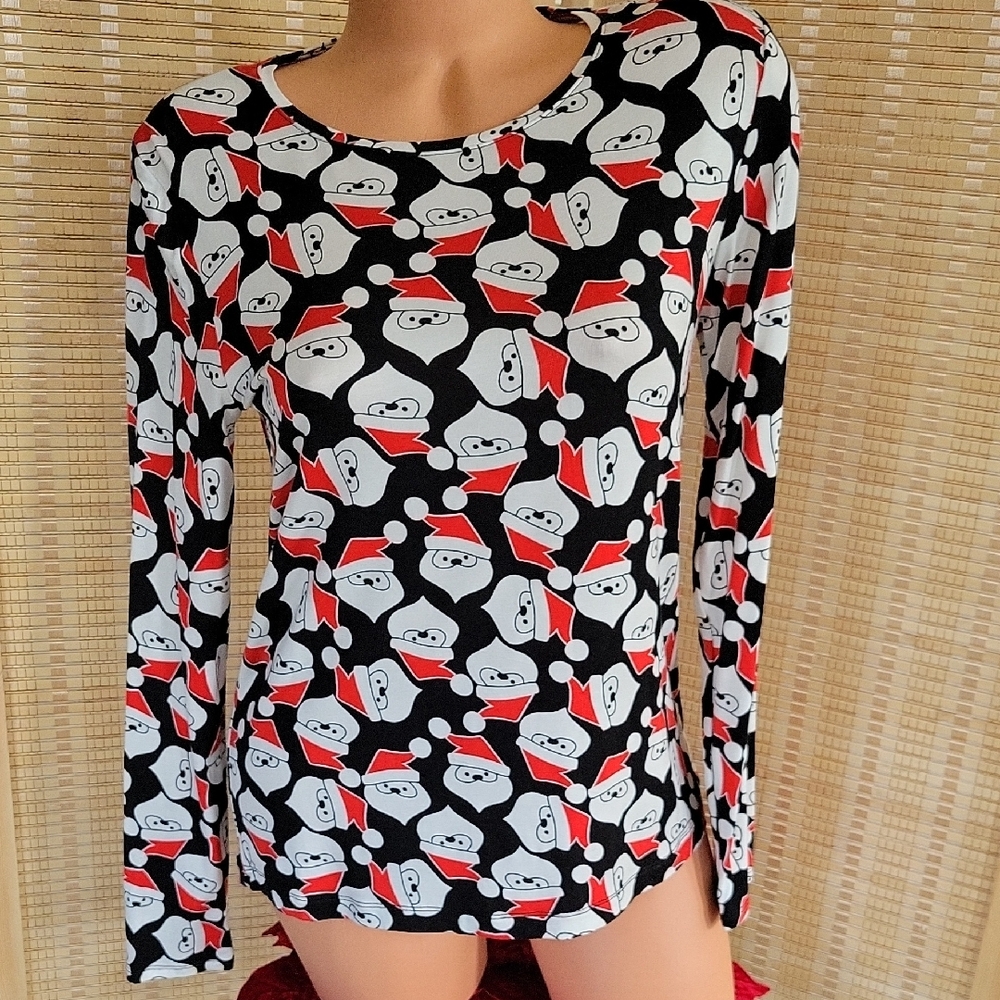 Celebrate Together Santa Long Sleeve Top